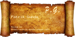 Patrik Gunda névjegykártya